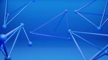 Abstract Blue Network Structure on Gradient Background video