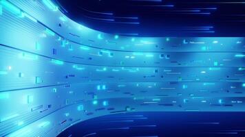 Futuristic Digital Technology Background with Glowing Data Streams video
