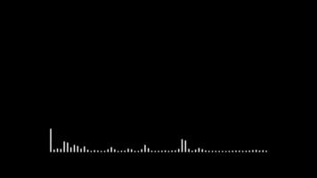 Digital Line Audio Wave Animation with Sound Frequency on Black Background video