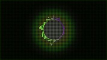 4K Colorful Audio Spectrum Animation with Glowing Music Waveform Background video