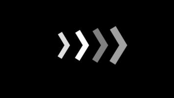 loop of a white arrow gliding smoothly across a black screen. Perfect for transitions, presentations, tech interfaces, and dynamic backgrounds video
