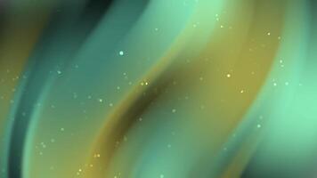 Flowing Waves Emerald Gold Background Loop, luxury in blurry green and yellow colors, suitable for elegant brand video