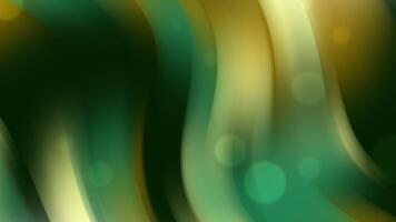 Smooth Flow Emerald Gold Abstract Background, Luxury captured in blurry green and yellow colors video
