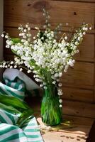 Lily of the valley flowers selective focus photo
