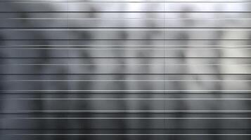 Brushed metal surface reflecting shadows creating abstract pattern. photo
