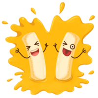 Rice cake or Garaetteok with cheese png