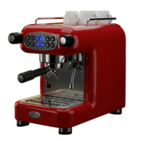 Red Espresso Machine with Digital Display png