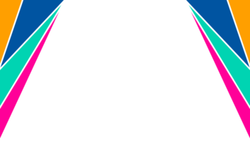 Abstract Geometric Side Border. Colorful Diagonal Shapes Design - Modern and vibrant abstract border with colorful diagonal shapes on the sides. png
