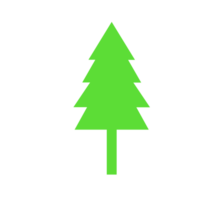 Green Pine Tree Illustration Simple Evergreen, Nature Element - Basic tree design perfect for nature-related projects. Transparent background. png