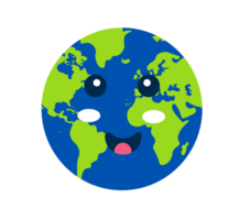 Happy Earth Illustration Smiling Globe, Cute Planet - Cheerful depiction of the world, perfect for positive and educational themes. Transparent background. word map glove smiling. png