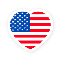USA National Flag with Heart Shape Icon. American Flag, USA Flag Design with Love Icon. American Flag, USA Flag. USA National Flag with Heart Shape Icon and Love Design. png