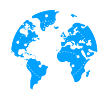 Connected World Illustration. Global Network, Communication, Technology - Ideal for depicting interconnectedness and modern infrastructure. Transparent background. Connected World map glove. png
