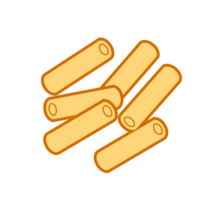Cannelloni Pasta Illustration. Simple Food Icon - Clean and basic illustration of several pieces of cannelloni pasta. Transparent background. png
