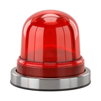 Red Emergency Siren Light Isolated on Transparent Background for Alert Notification Alarm Danger Security Warning System and Police Concept png