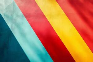 Colorful abstract stripes with shadow and light creating depth on a textured surface background photo