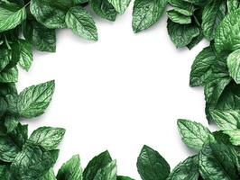 Ultra realistic 8k fresh mint leaves for botanical design and natural inspirations photo