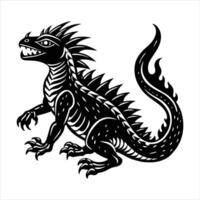 salamander a mythical creature vector