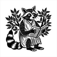 statue of a greek man reading a book vector