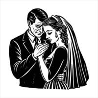 Bride Crying Stock vector