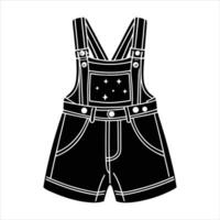 Old Denim Overalls vector