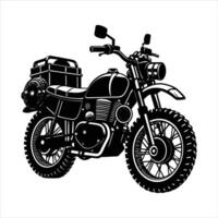 A military style survival motorcycle vector