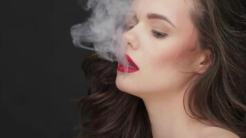 Captivating slow-motion portrayal of the harmful effects of smoking video