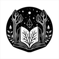Enchanted Floating Book vector