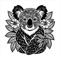 A gentle koala bear hugging vector
