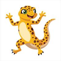 leopard gecko dancing vector