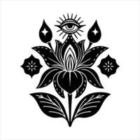 explain the symbolism of the iris flower vector