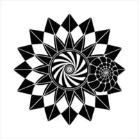 geometric shapes forming a flower vector
