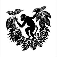 Monkeys On Vine vector