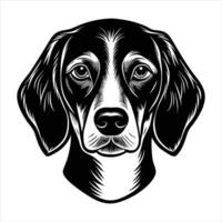 high definition beagle head vector