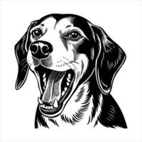 Beagle Yawning Stock vector