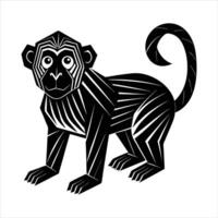 Black Monkey Silhouette vector