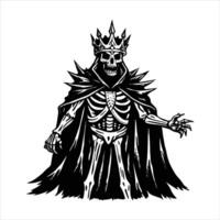Skeleton King Robe Illustrations vector
