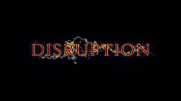 Disruption red text spark lightning cinematic title animation video