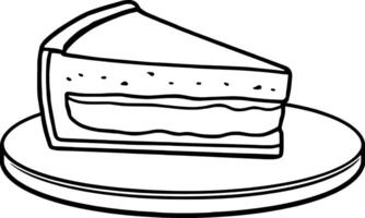 Delicious Layered Cake Slice On A Round Plate vector