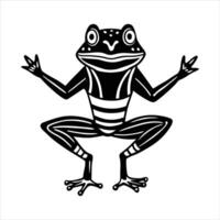Frog Balancing On Ball vector