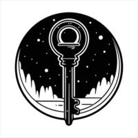 Frozen Key Ice Cube vector
