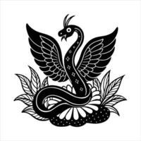 Snake With Wings vector