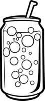 Simple Line Drawing Of A Single Lemon Slice vector