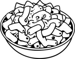 Melted Butter on a Baked Potato A Simple Line Drawing vector