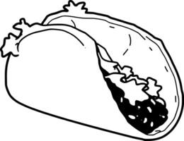 Roasted Chicken on Platter A Simple Line Drawing Illustration vector