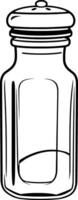 Bell With Chopped Vegetables A Line Art Illustration vector