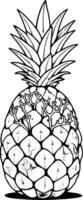 Stylized Pineapple With Coral Accents And Geometric Pattern On A Illustration vector