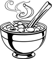 Steaming Bowl Of Stew With A Cinnamon Stick A Culinary Illustration On A vector