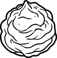 Simple Line Drawing Of A Delicious Pretzel Knot vector
