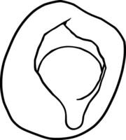 Cracked Egg Yolk Illustration A Simple Yellow Yolk Dripping From a Broken Egg White vector