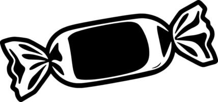 A black and white candy bar with a bow vector